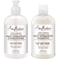 Amazon Com Sheamoisture 100 Virgin Coconut Oil Daily Hydration Shampoo Conditioner 13 Fl Oz In 2020 Shea Moisture Products Coconut Oil Shampoo Coconut Shampoo