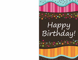 Birthday Card Dots And Stripes Kids Half Fold Birthday Card Printable Free Birthday Card Birthday Card Template Free