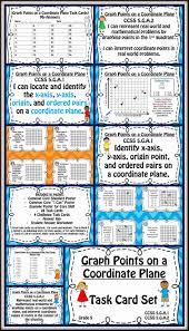 Coordinate Points On A Graph Task Cards And Posters Set Common Core Standards Posters Coordinate Plane Upper Elementary Math