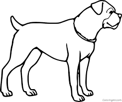 If your child loves interacting. Boxer Dog Coloring Pages Coloringall