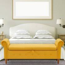 Inspired by a parisian antique, our tufted nora bench is perfectly scaled for the bedroom or entryway. Yellow Benches You Ll Love In 2021 Wayfair