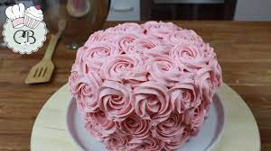 gul seklinde yas pasta tarifi buttercream rose cake youtube desserts cake birthday cake