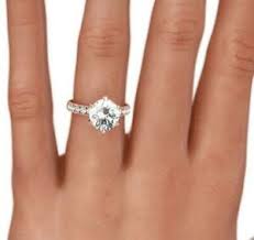 You can beat all those romantic novel heroes by going the distance and inscribing your initials on the inside of the ring (and hers too). 3 Carat Diamond Ring Round Cut Holiday Vs2 14k Rose Gold Red Ladies 6 Prong Ebay