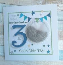 30th Birthday Ideas For Brother In Law Check Out This Item In My Etsy Shop Https Www Etsy Com Uk Listing 640720130 Brother In Law 30th Birthday Card Knutselen