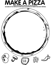 Coloring Food Makes Me Almost As Happy As Eating It Pizza Coloring Page How To Make Pizza Pizza Drawing