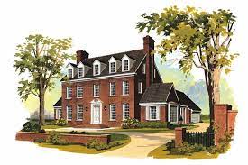 Red brick is a popular exterior design choice for particularly georgian and colonial style homes. Georgian Colonial House Plans Home Design Hw 2662 17581