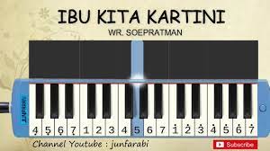 (1) ibu kita kartini putri sejati putri indonesia harum namanya. Not Pianika Ibu Kita Kartini Belajar Pianika Youtube