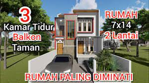 Tulisan dari rumah minimalis ukuran tanah 7x14 juga bisa kamu download dengan save. Desain Rumah 2 Lantai Di Lahan 7x14m Dengan 3 Kamar Tidur Minimalis Modern Youtube