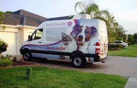 Mobile Dog Grooming Services Becoming Popular With Pet Owners Top Dog Tips Mobile Pet Grooming Dog Grooming Dog Groomers