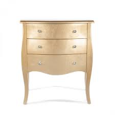 Make any bedroom a bright and inviting space by centering the design around antique white bedroom furniture from pottery barn. Gold Chest Of 3 Drawers Gold Bedroom Furniture Gold Furniture