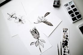 Video shows the art supplies for working in colored pencil. Black Ink Flower Paintings Botanical Illustration Studio By Anna Farba