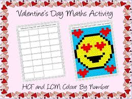 Valentine S Day Maths Hcf Lcm Common Multiples Math Common Factors