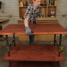 It doesn't always have to be worn wood countertop. How To Make A Rustic Kitchen Island Diy Family Handyman