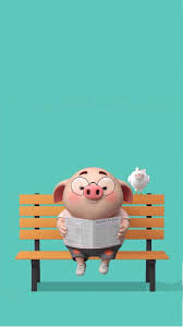 Cerdito Sentado En La Banca De Un Parque Cerditos Animales Chanchito