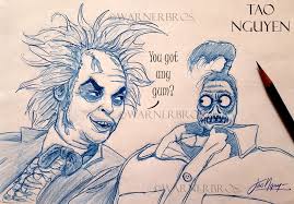 100% satisfaction guaranteed on all items Artstation Tao Nguyen S Beetle Juice Shrunken Head Drawing Tao Nguyen