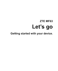 We did not find results for: Zte Mf63 User Manual Manualzz