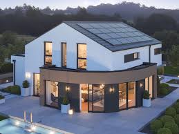 Einfamilienhaus Modern Minimalistisch Mit Satteldach Ohne Dachuberstand Erker Balkon 5 Zimmer Grundriss 165 Satteldach Einfamilienhaus Moderne Architektur