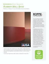 Roppe Pinnacle Plus Rubber Wall Base New Warranty