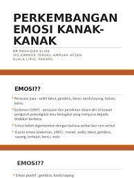 Faktor baka terdiri daripada pengaruh genetik, perbezaan fizikal,perbezaan kognitif dan perbezaan emosi dalam diri manusia. Perkembangan Emosi Kanak Kanak