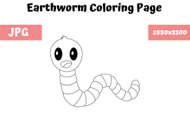 Below are some free printable earthworm coloring pages in vector format. Coloring Page For Kids Earthworm Graphic By Mybeautifulfiles Creative Fabrica