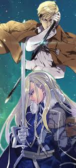 Erwin Smith From Attack On Titan Along With Olivier Mira Armstrong From Fullmetal Alchemist Anime Crossover Fullmetal Alchemist Brotherhood Fullmetal Alchemist