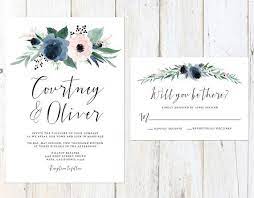 Dusty Blue And Blush Wedding Invitation Blush And Blue Floral Etsy Blush Wedding Invitations Fun Wedding Invitations Blue And Blush Wedding