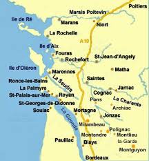 Carte Poitou Charentes Vakantie Reizen