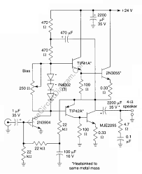 This amplifier has the notable attribute of variable acquire manage via the bias adjustment trim pot. Simple 10 Watts Audio Power Amplifier Using Transistors Electronic Circuit Diagram