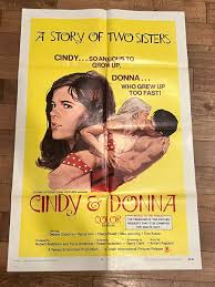 ORIGINAL CINDY AND DONNA 1970 HORROR MOVIE POSTER 27X41 SEXPLOITATION