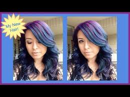 How I Color My Hair Blue And Purple Full Tutorial Chromacrowns Youtube Temporary Hair Color Hair Color Blue Hair