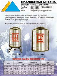 Excel, penguin, tirta, profil tank, stainless. Pipa Maspion Shefalitayal
