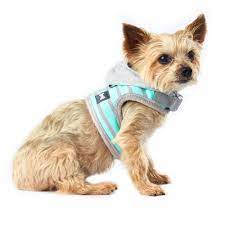 Wag A Tude Mint Gray Striped Hooded Wrap Harness Http Www Petco Com Shop En Petcostore Product Wag A Tude Mint Gray Stripe Dog Harness Dog Clothes Petco