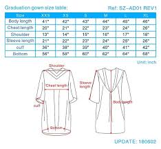 Graduation Gown Size Guide College Graduation Gown Sizes