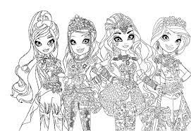 Ever after high coloring page with few details for kids. Ever After High Coloring Pages Printable Coloring Pages