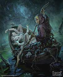 A troubled young woman is haunted by a malevolent entity after an attempted suicide. Artstation Blightwater Ferryman Igor Grechanyi