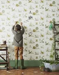 Magnetic Dino Wallpaper Yellow Green Dinosaur Wallpaper Woodland Wallpaper Classic Wallpaper