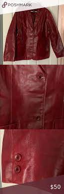 Vintage Gap Xl Red Leather Jacket Cherry Red Leather Jacket Red Leather Jacket Jackets