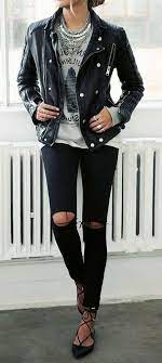 100 Badass Leather Clothes For Women Dressfitme Fashion Edgy Fashion Casual Outfits