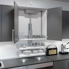 For small kitchens, lift up cabinetry is a great option since they can save space. Wall Cabinet Lift Verti Height Adjustable Frames For Wall Cabinets Height Adjustable Kitchen Sy Wall Cabinet Bedroom Closet Design Clever Kitchen Storage