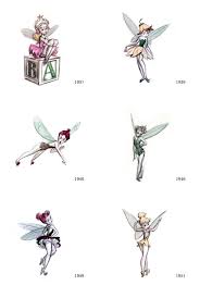 Tinkerbell Through The Years Disney Character Art Disney Fairies Disney Art