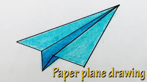 When this is done, you can add some detailing to the wheels too. How To Draw A Paper Airplane Step By Step Easy Simple Paper Airplane Drawing Sketch For Kids Youtube