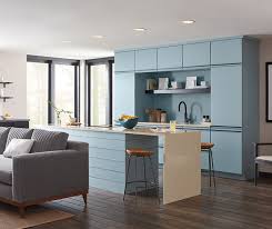 Marquis cabinet doors types of wood future house kitchen ideas kitchens kitchen cabinets bring color to your kitchen with this stunning seaworthy finish on decora's marquis cabinets! Contemporary Aqua Kitchen Cabinets Decora Cabinetry