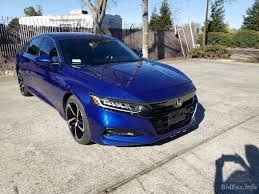 In this video, i review the brand new 2020 honda accord sport with a 6 speed manual and the optional 2.0t engine. Honda Accord Sport 2020 Blue 1 5l 4 Vin 1hgcv1f35la019200 Free Car History