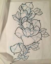 Roses I Should Be In Bed Flower Drawing Rose Flower Tattoos Flower Tattoo