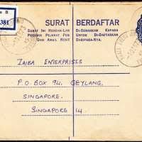 Pos malaysia berhad, kuala lumpur, malaysia. Malaysia Used Registered Envelope To Singapore 1973