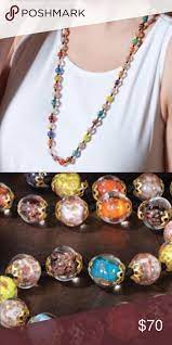 Stauer Cornaro Murano Italian Glass Necklace Set Necklace Set Glass Necklace Murano Glass Necklaces