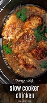Slow Cooker Chicken Melt In Your Mouth Tender Simple Recipe And Big Taste Crav Slow Cooker Chicken Chicken Slow Cooker Recipes Slow Cooker Chicken Thighs