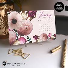 2021 Vintage Purple Floral Desk Calendar By Digibuddha Coll 17 In 2020 Desk Calendars Floral Purple Floral