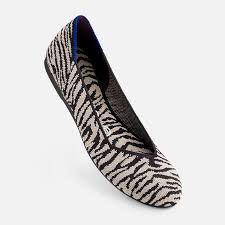 Black And White Animal Print Shoes Womens Women S Flats Washable Round Toe Ballet Flats For Women Rothy S Zebra Print Shoes Animal Print Flats Round Toe Flats