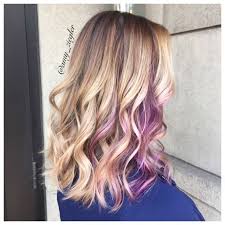 54d24e5beffc55f2dd6b9dc3cf720082 Blonde With Lavender Peekaboo Purple Peekaboo Hair Jpg 736 736 Blonde Hair With Highlights Purple Peekaboo Hair Peekaboo Hair